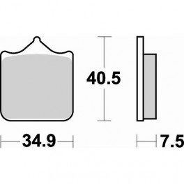 Plaquettes de frein moto SBS Sinter 762HS