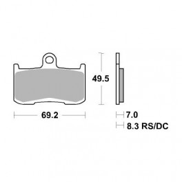 Plaquettes de frein moto SBS Sinter 782HS