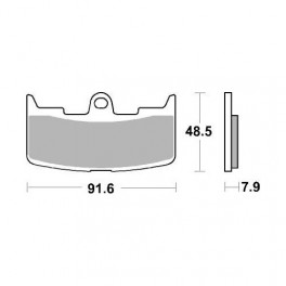 Plaquettes de frein moto SBS Sinter 795HS