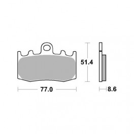 Plaquettes de frein moto SBS Sinter 796HS