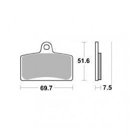 Plaquettes de frein moto SBS Sinter 821HS