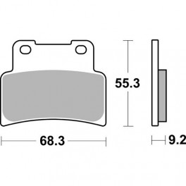 Plaquettes de frein moto SBS Sinter 844HS
