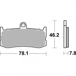 Plaquettes de frein moto SBS Sinter 864HS