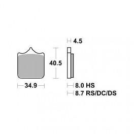 Plaquettes de frein moto SBS Sinter 870HS