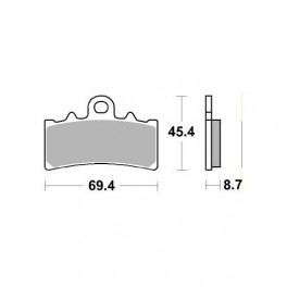 Plaquettes de frein moto SBS Sinter 877HS