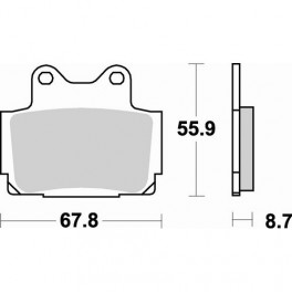 Plaquettes de frein moto SBS Sinter Arriére 570LS