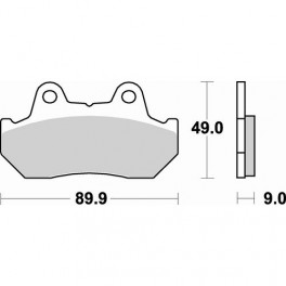 Plaquettes de frein moto SBS Sinter Arriére 572LS