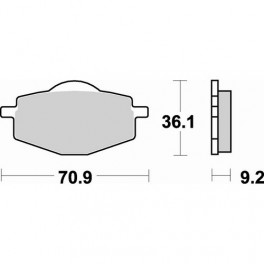 Plaquettes de frein moto SBS Sinter Arriére 575LS