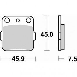 Plaquettes de frein moto SBS Sinter Arriére 592LS