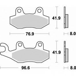 Plaquettes de frein moto SBS Sinter Arriére 611LS