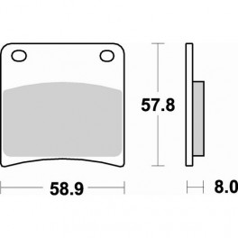 Plaquettes de frein moto SBS Sinter Arriére 620LS