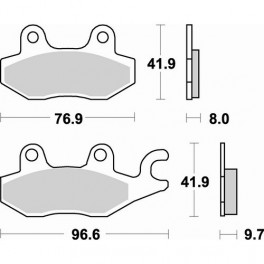 Plaquettes de frein moto SBS Sinter Arriére 633LS