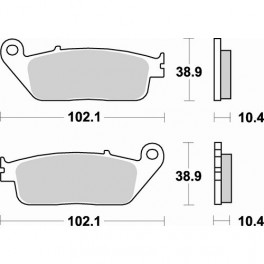 Plaquettes de frein moto SBS Sinter Arriére 654LS