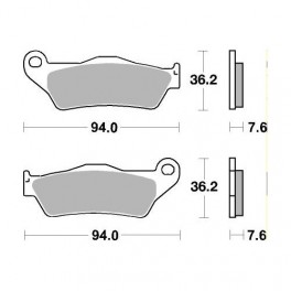 Plaquettes de frein moto SBS Sinter Arriére 671LS