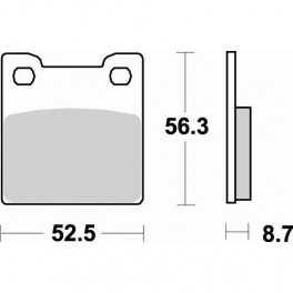 Plaquettes de frein moto SBS Sinter Arriére 701LS