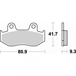 Plaquettes de frein moto SBS Sinter Arriére 709LS