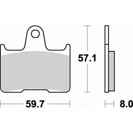 Plaquettes de frein moto SBS Sinter Arriére 715LS