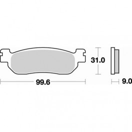 Plaquettes de frein moto SBS Sinter Arriére 728LS