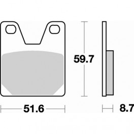 Plaquettes de frein moto SBS Sinter Arriére 733LS