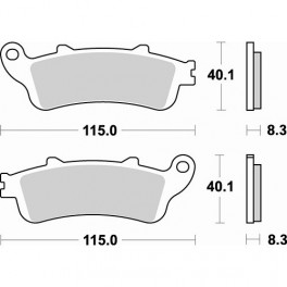 Plaquettes de frein moto SBS Sinter Arriére 736LS