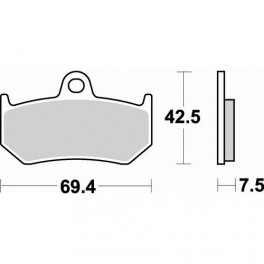 Plaquettes de frein moto SBS Sinter Arriére 763LS