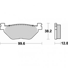 Plaquettes de frein moto SBS Sinter Arriére 768LS