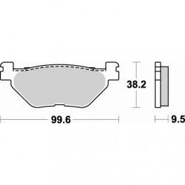 Plaquettes de frein moto SBS Sinter Arriére 769LS
