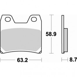 Plaquettes de frein moto SBS Sinter Arriére 770LS