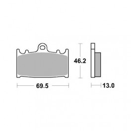 Plaquettes de frein moto SBS Sinter Arriére 789LS