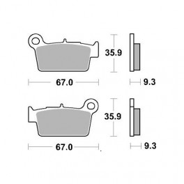 Plaquettes de frein moto SBS Sinter Arriére 790LS