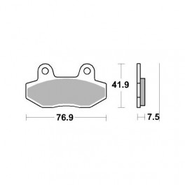 Plaquettes de frein moto SBS Sinter Arriére 814LS