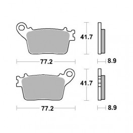 Plaquettes de frein moto SBS Sinter Arriére 834LS