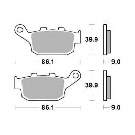 Plaquettes de frein moto SBS Sinter Arriére 881LS