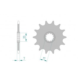PIGNON AFAM au pas de 415 pour moto toutterrain. PIGNON AFAM au pas de 415 pour moto toutterrain.