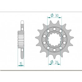 PIGNON AFAM au pas de 525 pour moto toutterrain. PIGNON AFAM au pas de 525 pour moto toutterrain.