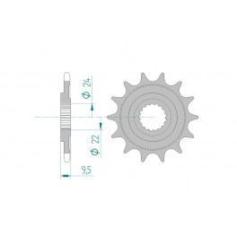 PIGNON AFAM au pas de 520 pour moto toutterrain.
