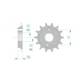 PIGNON AFAM au pas de 520 pour moto toutterrain. PIGNON AFAM au pas de 520 pour moto toutterrain.