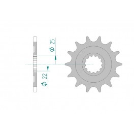 PIGNON AFAM au pas de 520 pour moto toutterrain.