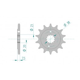 PIGNON AFAM au pas de 520 pour moto toutterrain. PIGNON AFAM au pas de 520 pour moto toutterrain.