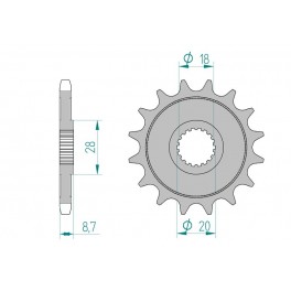 PIGNON AFAM au pas de 428 pour moto toutterrain. PIGNON AFAM au pas de 428 pour moto toutterrain.
