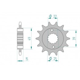PIGNON AFAM au pas de 520 pour moto toutterrain. PIGNON AFAM au pas de 520 pour moto toutterrain.