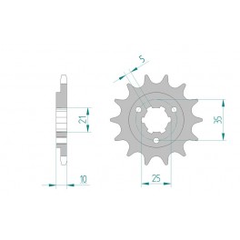 PIGNON AFAM au pas de 520 pour moto toutterrain. PIGNON AFAM au pas de 520 pour moto toutterrain.