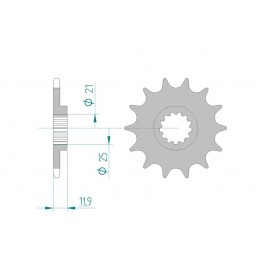 PIGNON AFAM au pas de 520 pour moto toutterrain. PIGNON AFAM au pas de 520 pour moto toutterrain.
