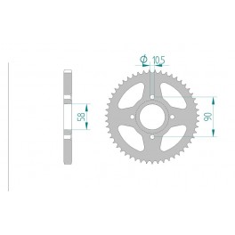 COURONNE ACIER AFAM PAS 428 COURONNE ACIER AFAM PAS 428