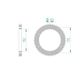 COURONNE ACIER AFAM PAS 428 COURONNE ACIER AFAM PAS 428