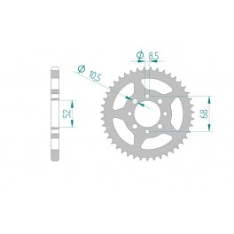 COURONNE ACIER AFAM PAS 428 COURONNE ACIER AFAM PAS 428