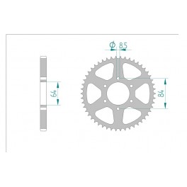 COURONNE ACIER AFAM PAS 428 COURONNE ACIER AFAM PAS 428