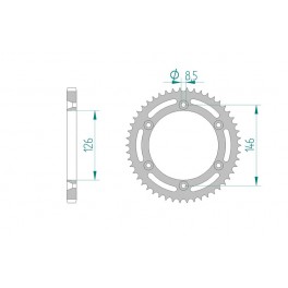 COURONNE ACIER AFAM PAS 428 COURONNE ACIER AFAM PAS 428