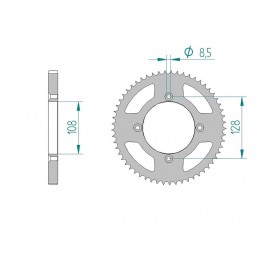 COURONNE ACIER AFAM PAS 428 COURONNE ACIER AFAM PAS 428