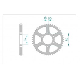 COURONNE ACIER AFAM PAS 428 COURONNE ACIER AFAM PAS 428